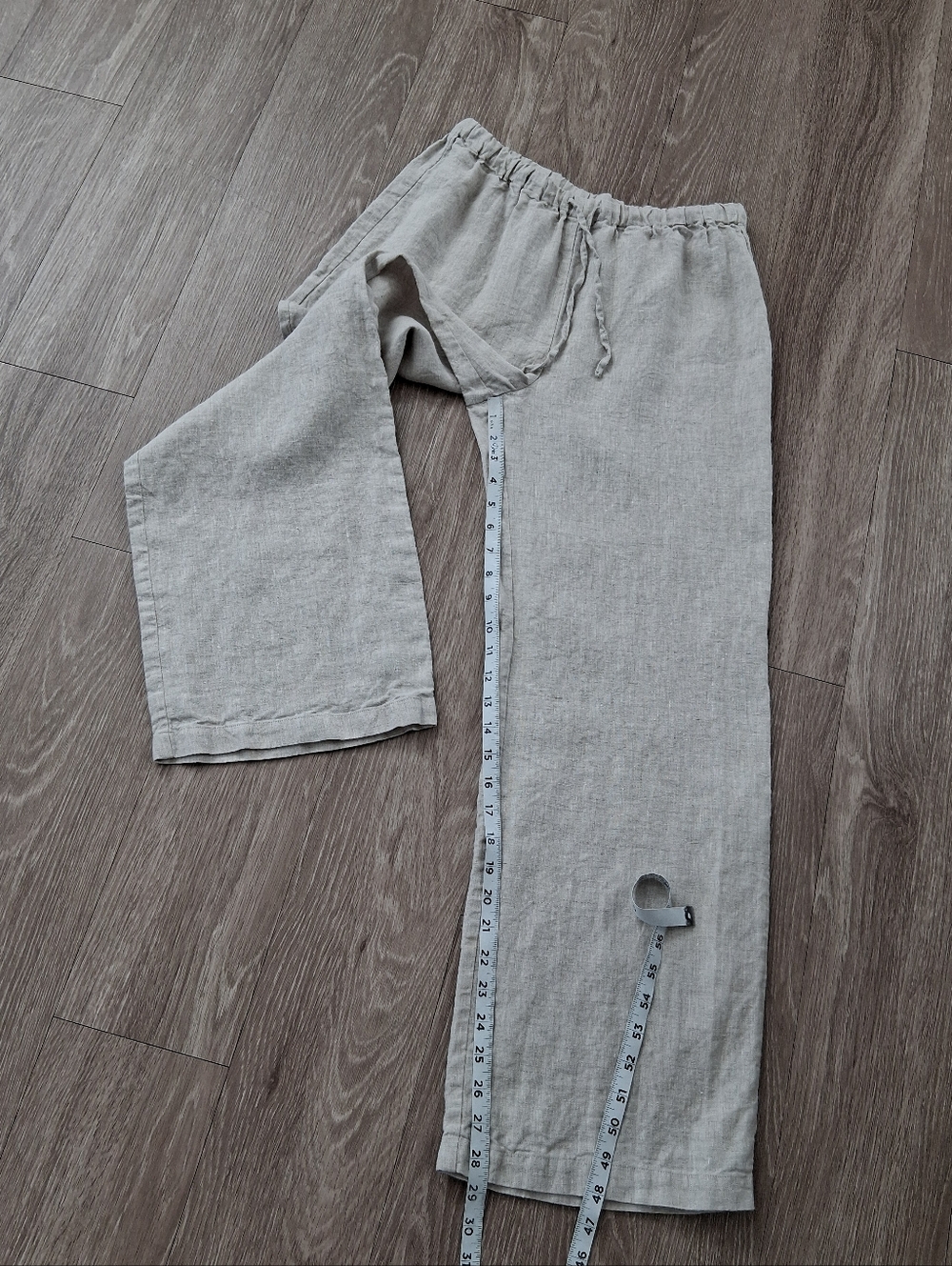 Reformation Olina Linen Pant In Oatmeal - Picture 13 of 16